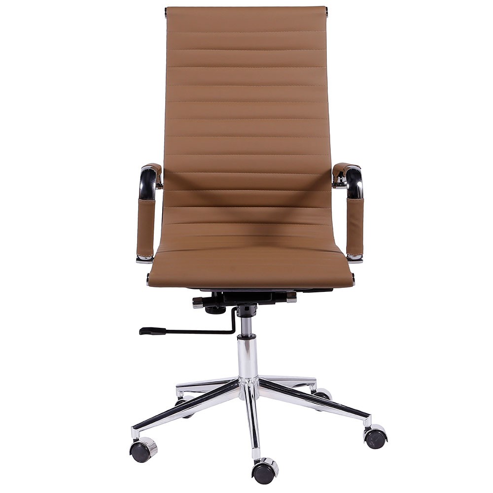 Cadeira Skylux Esteirinha Presidente - Base Giratória Cromada - Oferta *Caramelo MX728P